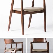 美式复古b做旧实木餐椅休闲饭厅咖啡厅靠背餐桌椅子组合办公椅