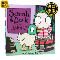 莎拉和乖乖鸭去图书馆英文原版
