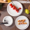 陶瓷创意餐具简约菜盘子早餐盘，家用白色骨瓷，牛排盘凉菜西餐盘菜盘