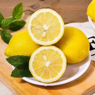 现摘黄柠檬新鲜皮薄一级籽香水鲜甜现摘青柠檬水果2/3/5/9斤1
