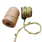 带叶子的麻绳 扎花束绳子做手工的材料 diy饰品配件缠管子的装饰