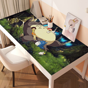 日式动漫卡通龙猫PVC防水防油学生宿舍书桌垫长方形餐桌垫茶几垫