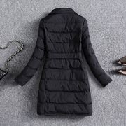 中长款棉衣女修身2023冬季翻领保暖单排扣小个子，西装领棉服外套
