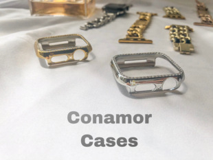 conamor丨qiao好看的壳~适用iwatch654321水钻苹果保护壳