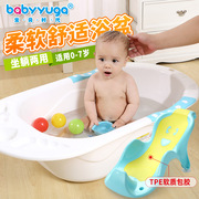 婴儿浴盆大号洗澡盆软胶，浴架儿童沐浴盆可坐躺椅