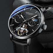 马克华菲男士手表瑞士品牌名表镂空机械表金属手表