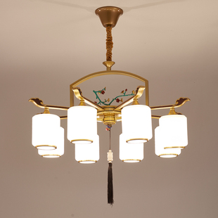 锌合金吊灯客厅灯简约现代中国风主卧室房间书房餐厅灯新中式灯具