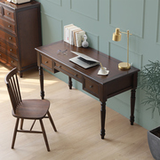 定制美式全实木书桌书房家具电脑桌办公桌家用写字台写字桌简约现