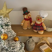 greenhouse*圣诞，复古可站立姜饼人，毛绒公仔情侣礼物