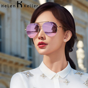 海伦凯勒太阳镜女2023夏季偏光防紫外线开车潮个性墨镜大框眼镜