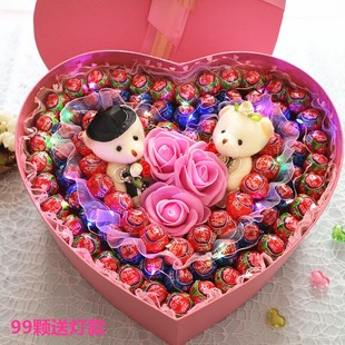 真知棒棒棒糖果礼盒装送女朋友玫瑰花束生日三八情人节创意礼物