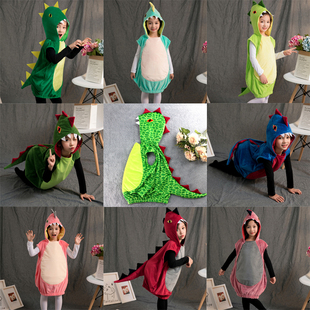 元旦儿童演出服卡通动物，恐龙衣服男女宝宝，圣诞节cosplay表演服装