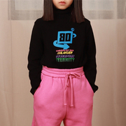 拉酷儿LAKUER波拉韩国童装22秋冬半高领打底衫长袖弹力保暖T恤893