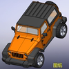 Jeep越野车吉普车3D三维几何数模型汽车曲面造型Solidworks图纸