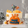卡通动漫猫和老鼠生日蛋糕摆件大小奶酪字母硅胶模具儿童派对装扮