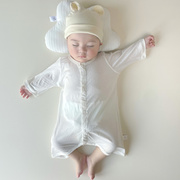 婴儿宽松睡衣宝宝空调房睡衣，婴幼儿空调服连体，睡衣女男童夏季纯棉