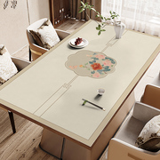 新中式餐桌垫防水防油防烫桌布，高级感免洗长方形，茶几垫桌面保护垫