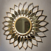 后现代装饰镜餐边挂镜太阳形壁炉镜创意玄关镜沙发背景墙门厅镜子