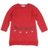 b362纯棉女孩针织衫可爱波点，毛衣套头衫长袖，毛衫衣服圣诞连衣裙