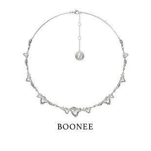 孙千同款BOONEE爱心宝石项链女轻奢小众设计高级感颈链锁骨链