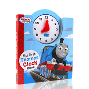 小火车托马斯和朋友们时钟书英文原版，绘本thomasandfriendsmyfirstthomasclockbook纸板书宝宝时间管理