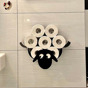 绵羊纸巾架创意卫生间浴室置物架，免打孔厕所，抽纸卷纸壁挂厕纸盒