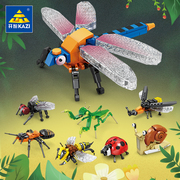 开智昆虫系列积木海洋动物玩具6一13岁拼图益智力七星瓢虫蝴蝶