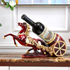 促欧式创意复古葡萄红酒架摆件酒柜装饰品摆设现代家用酒瓶展示厂