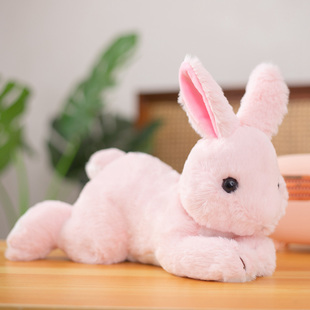 仿真小白兔毛绒玩具软体兔子公仔，趴趴兔布娃娃，宝宝玩偶抱枕礼物女