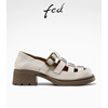 fed罗马凉鞋夏季女鞋，镂空厚底粗跟复古编织猪笼鞋r0409-zc218