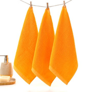 10条装纯棉四方小毛巾宝蓝色，橘黄色方巾美容毛巾，加厚酒店宾馆全棉