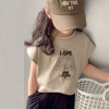 韩国童装女童短袖T恤2024夏装儿童大童夏季无袖薄款洋气纯棉上衣