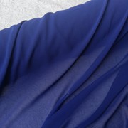 夏季深蓝色雪纺布料diy手工衣裙面料