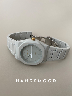 handsmood 彩色大表盘钢带链条表洋气潮流高级感气质石英手表303