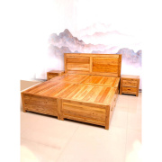 老榆木床全实木床榻榻米新中式高箱体储物床双人床1.81.5米主卧