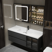 现代简约浴室柜组合卫生间陶瓷，一体洗漱台洗脸洗面轻奢洗手盆套装