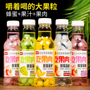 大果粒果肉果汁饮料450ml*15瓶嚼着喝多口味蜂蜜菠萝葡萄荔枝蜜桃