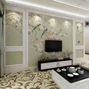 现代新中式壁纸壁画无纺布墙纸，客厅卧室电视背景墙，壁纸花鸟墙布