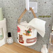 洗脸巾收纳盒壁挂式卫生间纸巾盒桌面透明抽纸盒厕所亚克力卷纸盒