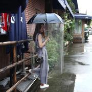 贝得米三折叠迷你铁塔遮阳防晒全身雨伞男士女士个性创意潮流雨衣