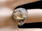 天然水晶戒指巴西绿幽灵戒指彩，幽灵戒指指环，戒面女手工银包民族风