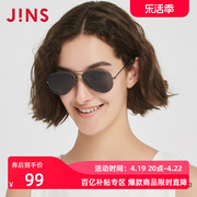 JINS睛姿时尚偏光太阳镜墨镜防紫外线经典女复古蛤蟆镜LMF15S861
