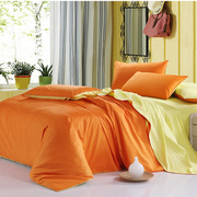 简约纯棉全棉床品纯色素色双拼，床单床笠被p套床上用品四