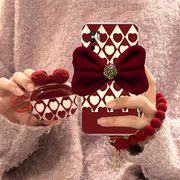 适用红米Note10 5G手机壳创意彩绘日韩ins风高颜值菱形爱心格子新年蝴蝶结透明镜头全包闺蜜硅胶保护套女