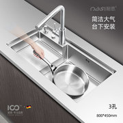 阶梯式水槽洗菜盆单槽3r04不锈钢，手工水槽洗碗池厨房，高低水槽套餐