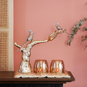 费居时尚金色树枝烛台客厅，装饰摆件样板间轻奢装饰