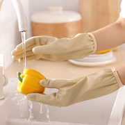 洗碗手套加绒冬季女厨房PVC防水清洁家务刷碗耐磨洗衣专用