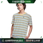 自营｜Champion男士T恤夏季上衣短袖绿色条纹圆领套头百搭