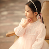 女童2024秋季蕾丝公主连衣裙，中大童蓬蓬裙，礼服表演服超仙裙子