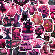 50张紫黑魔法贴纸ins风少女手机壳笔记本电脑手机壳防水欧美ipad贴画装饰个性创意